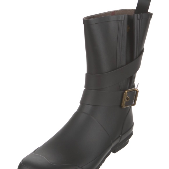 Burberry Gray Rubber Rain Boots - Picture 3 of 8